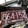 画像1: 40s Vintage American License Number Plate / 1948 MASS 864-152 (B899) (1)