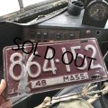 40s Vintage American License Number Plate / 1948 MASS 864-152 (B899)