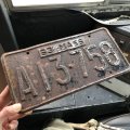 60s Vintage American License Number Plate / 1963 MASS A13-758 (B906)
