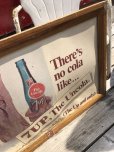 画像15: 60s Vintage 7-up Advertising Duel Sided Cardboard Framed Store Display Poster Sign (B956)