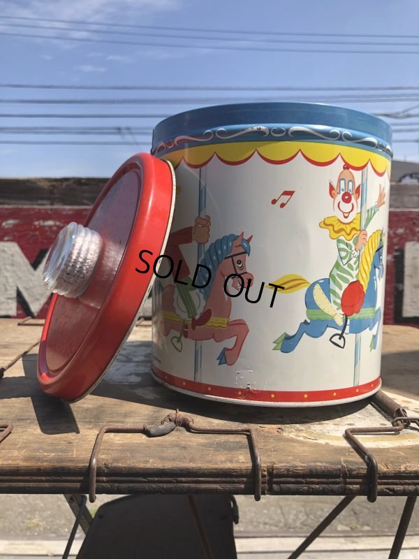 画像4: 50s Vintage Howdy Doody COOKIE-GO-ROUND Tin Can (B961)
