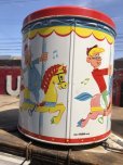 画像5: 50s Vintage Howdy Doody COOKIE-GO-ROUND Tin Can (B961)