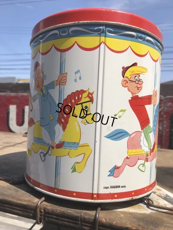 画像5: 50s Vintage Howdy Doody COOKIE-GO-ROUND Tin Can (B961)