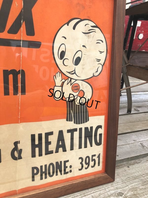 画像11: 40s Vintage Lennie Lennox Advertising Cloth Banner Store Sign w/Frame (B963)