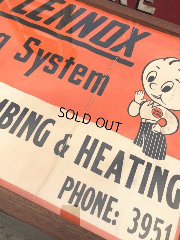 画像7: 40s Vintage Lennie Lennox Advertising Cloth Banner Store Sign w/Frame (B963)