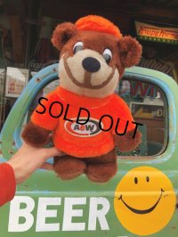 80s Vintage A&W Root Beer Rooty Bear Plush (B970)