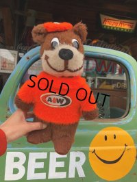 70s Vintage A&W Root Beer Rooty Bear Plush (B969)