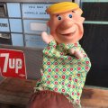 60s Vintage THE FLiNTSTONES Barney Big Head Hand Puppet (B973)