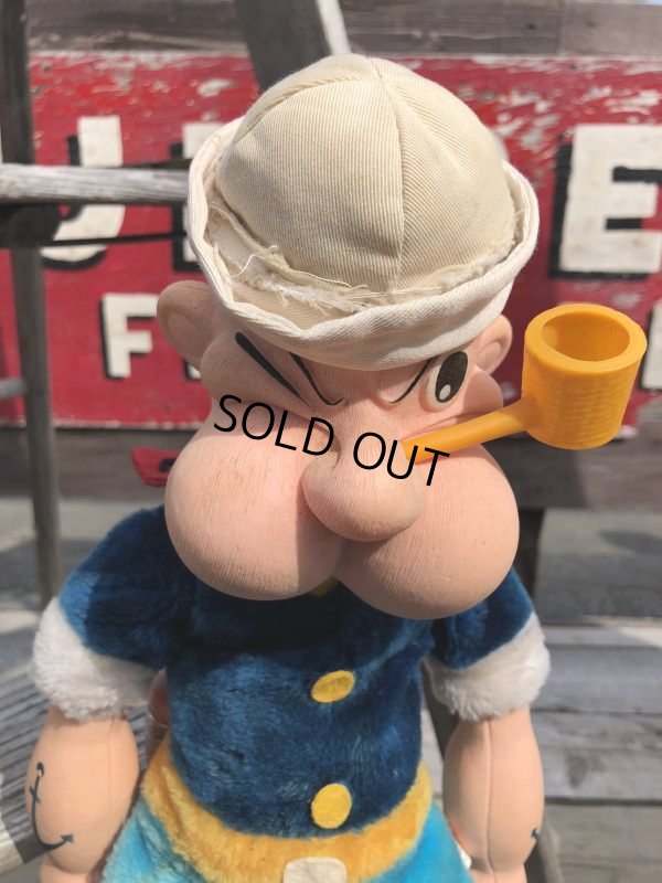 画像9: 80s Vintage Etone Popeye The Sailor Man Doll 45cm (B963)