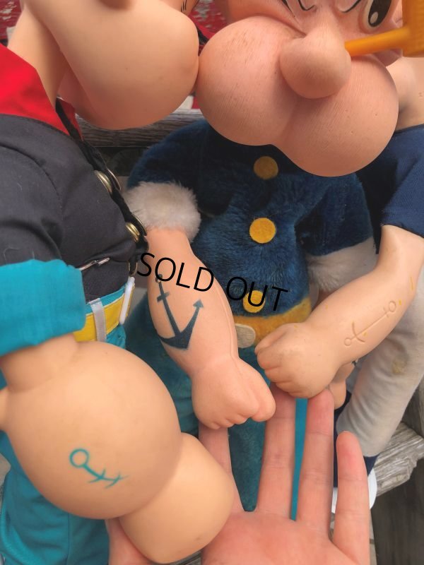画像12: 80s Vintage Prezents Popeye The Sailor Man Doll 42cm (B962)