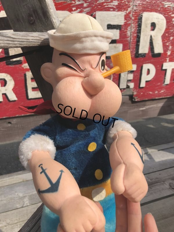 画像11: 80s Vintage Etone Popeye The Sailor Man Doll 45cm (B963)