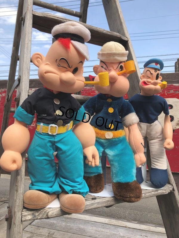 画像15: 80s Vintage Prezents Popeye The Sailor Man Doll 42cm (B962)