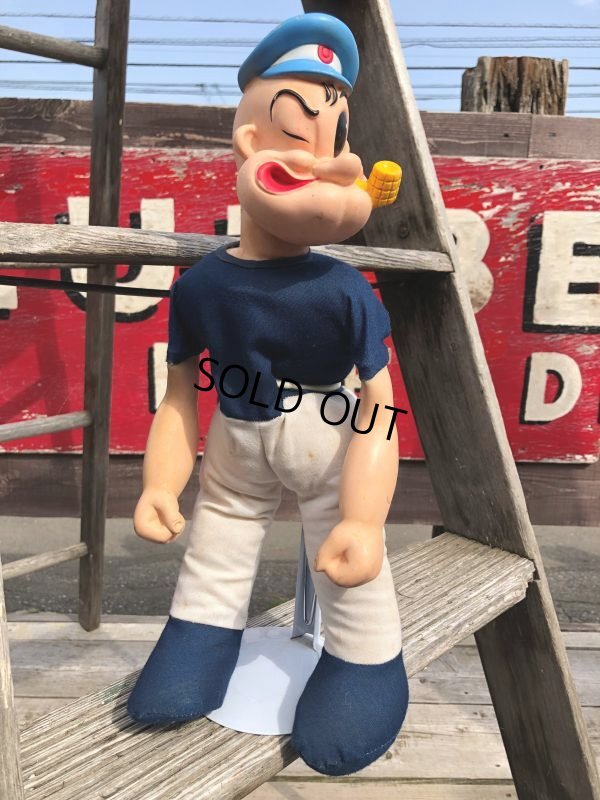 画像1: 50s Vintage Popeye The Sailor Man Doll 40cm (B964)