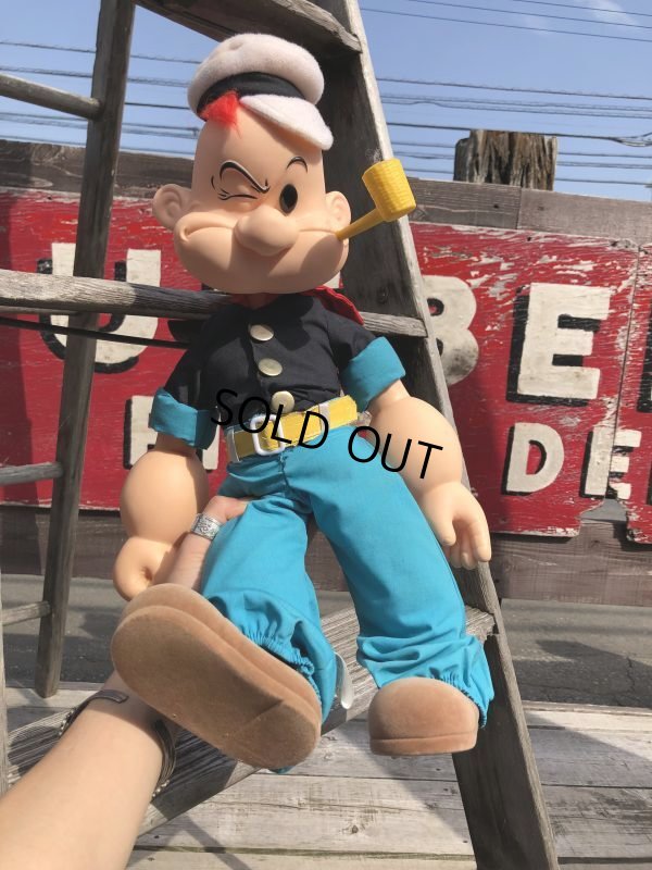 画像11: 80s Vintage Prezents Popeye The Sailor Man Doll 42cm (B962)
