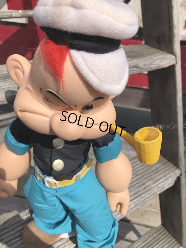 画像6: 80s Vintage Prezents Popeye The Sailor Man Doll 42cm (B962)