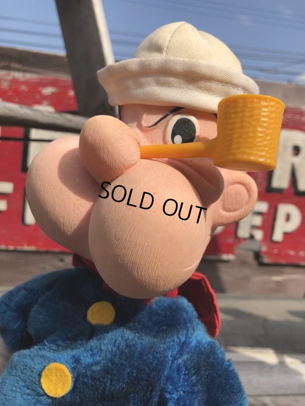 画像8: 80s Vintage Etone Popeye The Sailor Man Doll 45cm (B963)