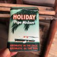 画像1: Vintage Pipe & Cigarette Smoking Tobacco Pocket Tin HOLIDAY (B971)     (1)