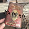Vintage Pipe & Cigarette Smoking Tobacco Pocket Tin UNION LEADER (B978)    