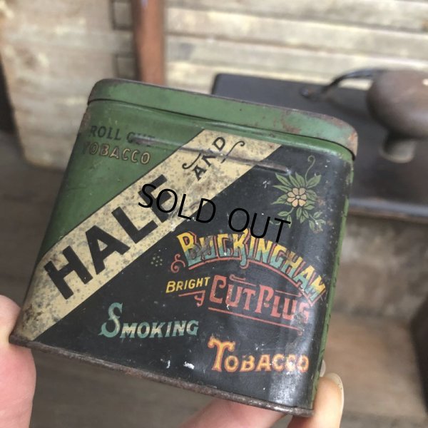 画像1: Vintage Pipe & Cigarette Smoking Tobacco Pocket Tin BURLEY and BRIGHT (B986)    