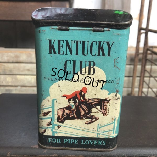 画像5: Vintage Pipe & Cigarette Smoking Tobacco Pocket Tin KENTUCKY CLUB (B976)    
