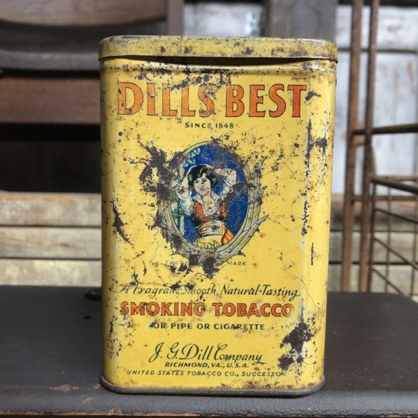画像2: Vintage Pipe & Cigarette Smoking Tobacco Pocket Tin DILI'S BEST (B974)    