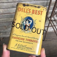 Vintage Pipe & Cigarette Smoking Tobacco Pocket Tin DILI'S BEST (B974)    