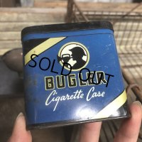 Vintage Pipe & Cigarette Smoking Tobacco Pocket Tin BUGLER (B987)    