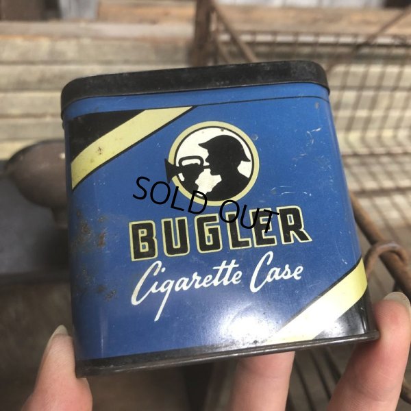 画像1: Vintage Pipe & Cigarette Smoking Tobacco Pocket Tin BUGLER (B987)    