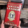 画像1: Vintage Pipe & Cigarette Smoking Tobacco Pocket Tin UNION LEADER (B979)     (1)