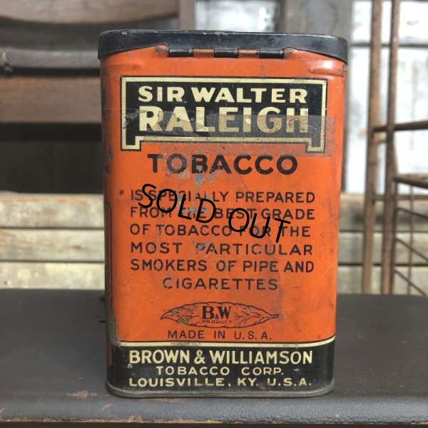 画像6: Vintage Pipe & Cigarette Smoking Tobacco Pocket Tin Raleigh (B973)    
