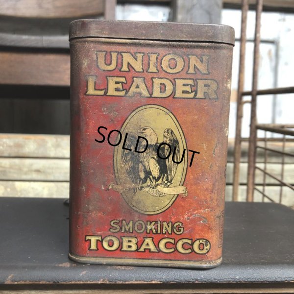 画像2: Vintage Pipe & Cigarette Smoking Tobacco Pocket Tin UNION LEADER (B978)    