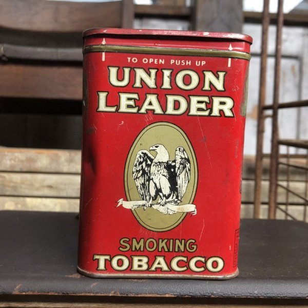 画像2: Vintage Pipe & Cigarette Smoking Tobacco Pocket Tin UNION LEADER (B979)    