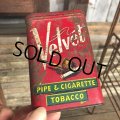 Vintage Pipe & Cigarette Smoking Tobacco Pocket Tin Velvet (B972)    
