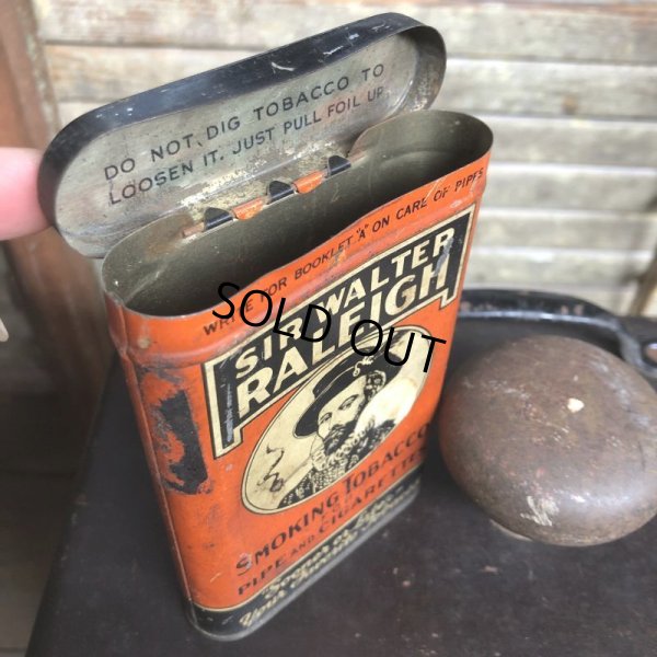 画像4: Vintage Pipe & Cigarette Smoking Tobacco Pocket Tin Raleigh (B973)    