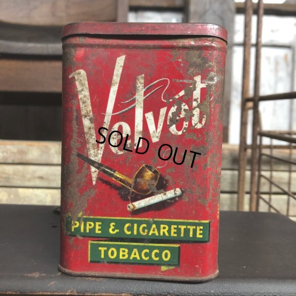 画像2: Vintage Pipe & Cigarette Smoking Tobacco Pocket Tin Velvet (B972)    