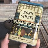 Vintage Pipe & Cigarette Smoking Tobacco Pocket Tin BOND STREET (B977)    
