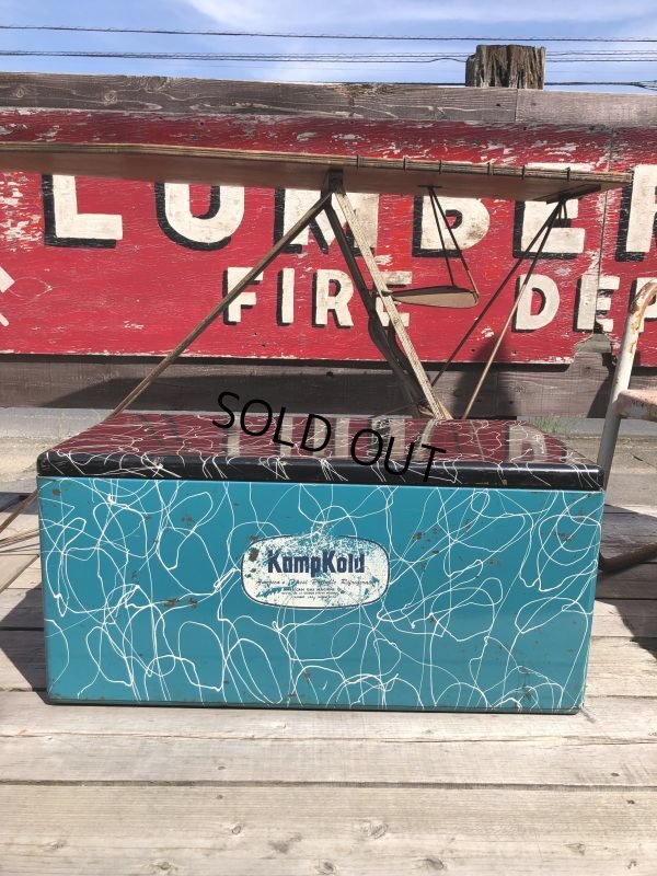 画像1: 50s Vintage KAMP KOLD Aluminum Camping Cooler Box (B993)