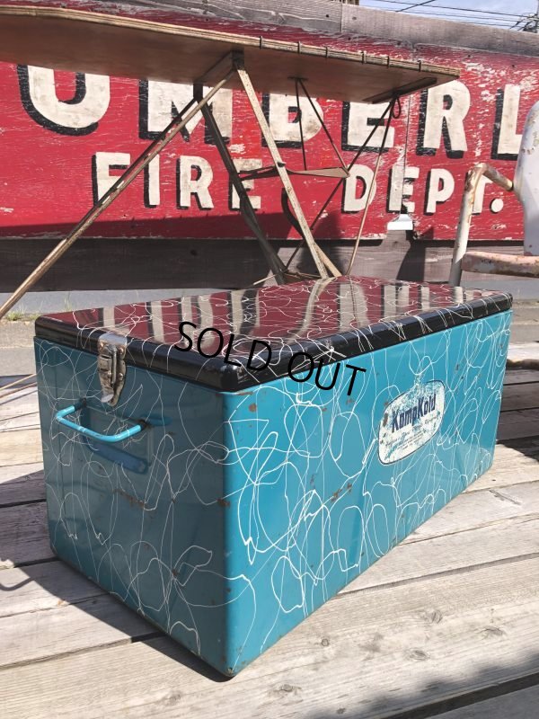 画像2: 50s Vintage KAMP KOLD Aluminum Camping Cooler Box (B993)