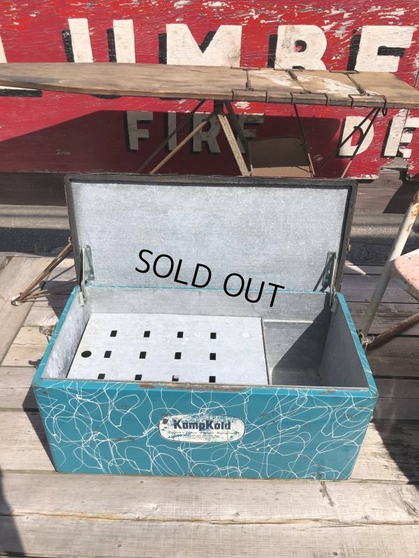 画像6: 50s Vintage KAMP KOLD Aluminum Camping Cooler Box (B993)