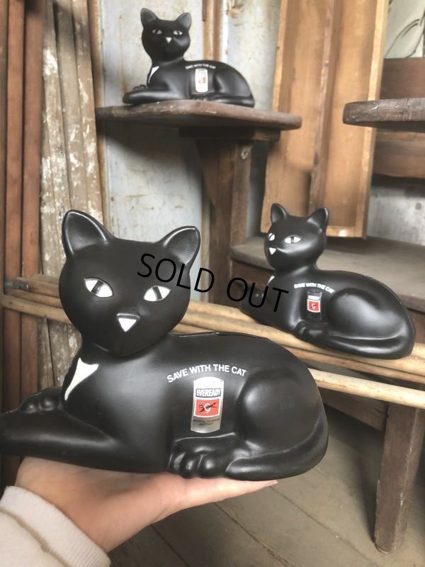 画像1: 80s Vintage Eveready Batteries Save With the Cat Coin Bank (B995)