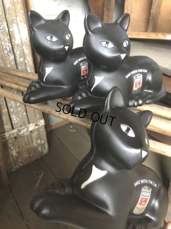 画像14: 80s Vintage Eveready Batteries Save With the Cat Coin Bank (B995)