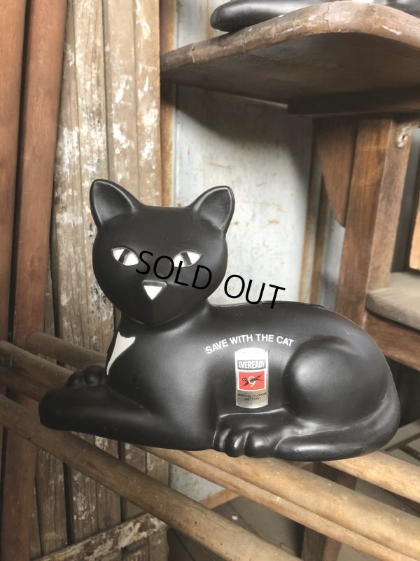 画像2: 80s Vintage Eveready Batteries Save With the Cat Coin Bank (B995)