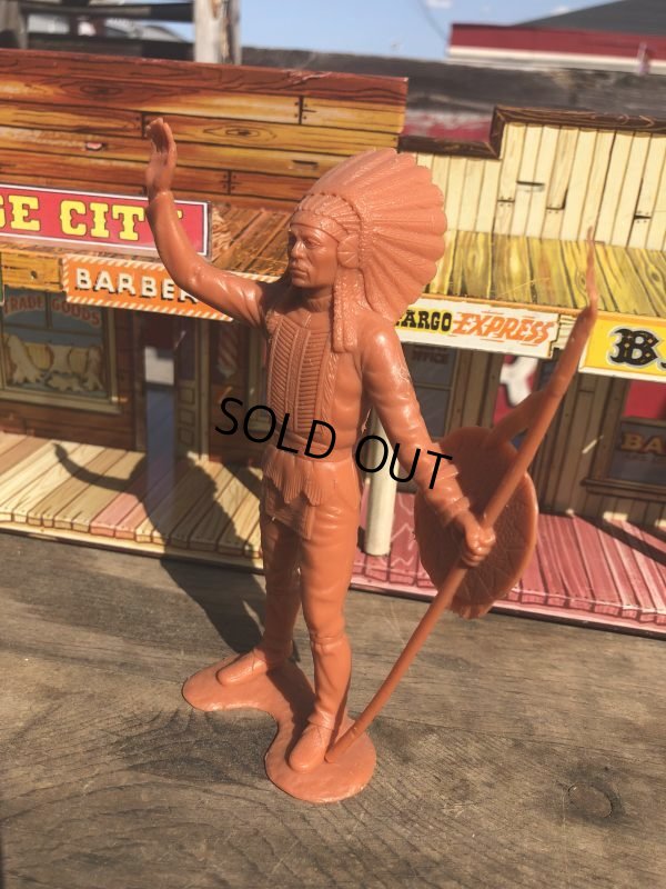 画像2: 60s Vintage Louis Marx Western Action Figure INDIAN (T283)