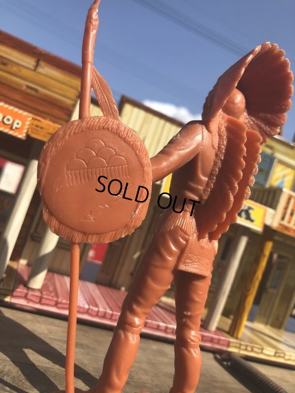 画像4: 60s Vintage Louis Marx Western Action Figure INDIAN (T283)