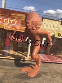 60s Vintage Louis Marx Western Action Figure INDIAN (T282)