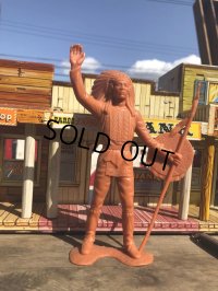 60s Vintage Louis Marx Western Action Figure INDIAN (T283)