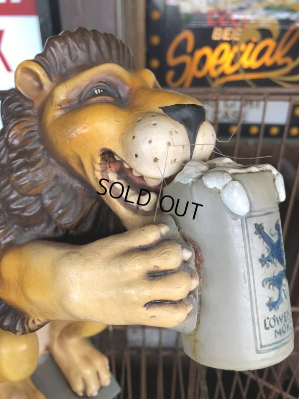 画像8: Vintage Lowenbrau Beer Lion Store Display Statue (C01)