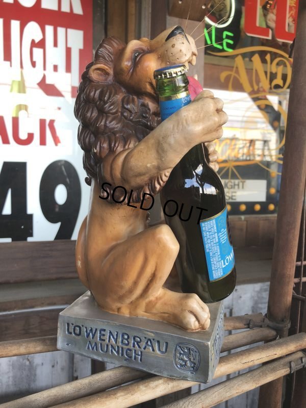 画像2: Vintage Lowenbrau Beer Lion Store Display Statue (C02)