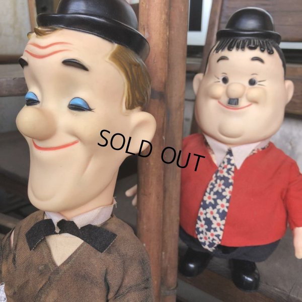 画像12: 70s Vintage Laurel and Hardy Cartoon Vinyl Doll Set (C04)