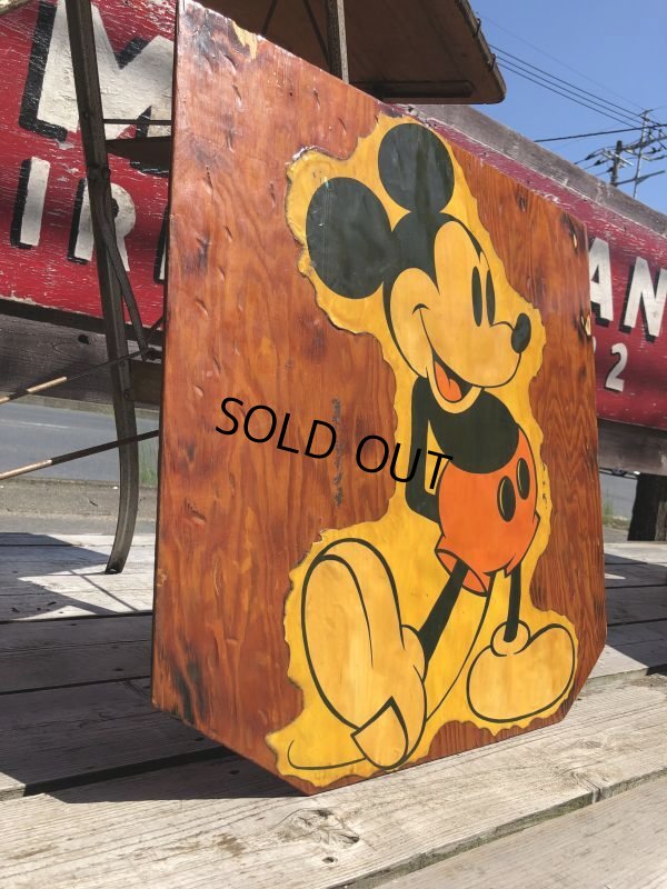 画像4: Vintage Disney Mickey Mouse Print on Wood Panel (C08)